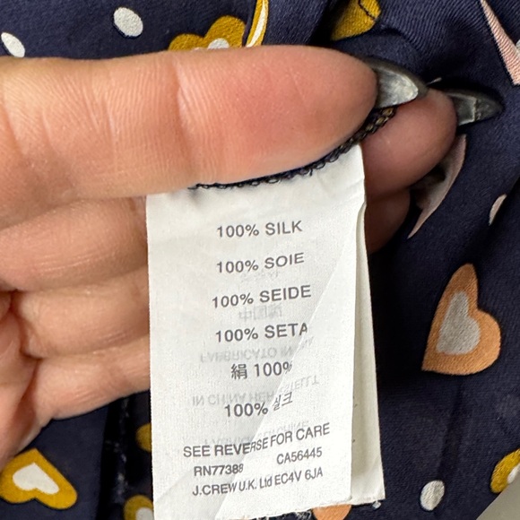 J. Crew Navy Sleeveless Top with Heart Pattern - Picture 9 of 10